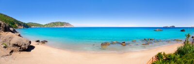 Fotobehang Panorama van Ibiza aan zee