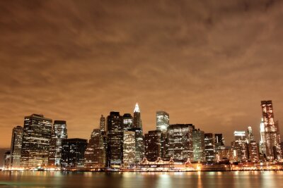 Fotobehang Panorama van Lower Manhattan