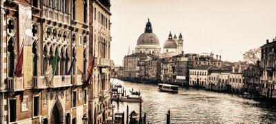 Fotobehang Panorama van monochromatisch Venetië