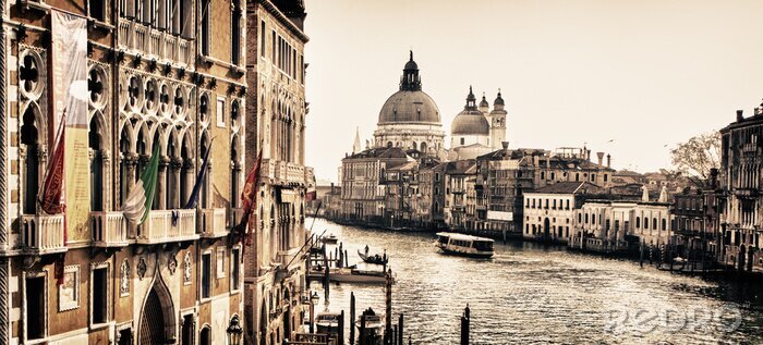 Fotobehang Panorama van monochromatisch Venetië
