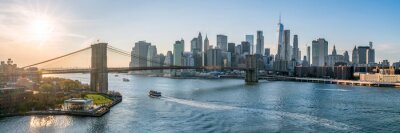 Panorama van New York City met de Brooklyn Bridge