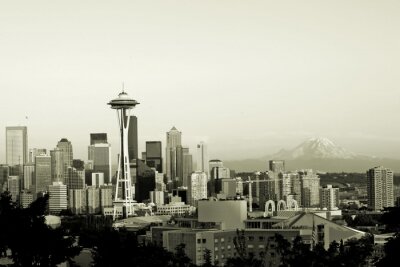 Fotobehang Panorama van Seattle