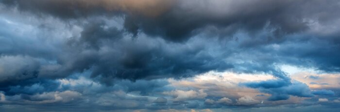 Fotobehang Panorama van stormwolken
