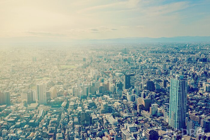 Fotobehang Panorama van Tokio