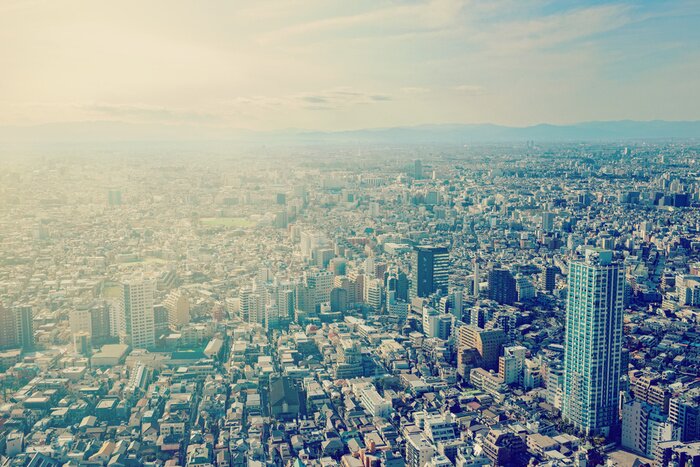 Fotobehang Panorama van Tokio