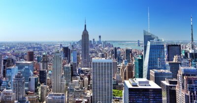Fotobehang Panoramisch perspectief van New York City