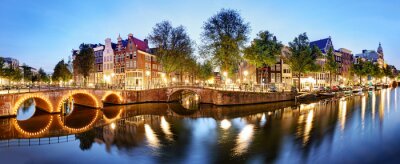 Fotobehang Panoramisch uitzicht op Amsterdam