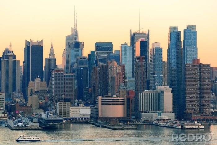 Fotobehang Panoramisch uitzicht op New York City