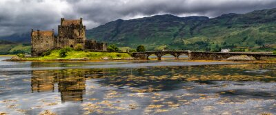 Fotobehang Panoramisch van Eilean Donan Castle, Highlands, Schotland