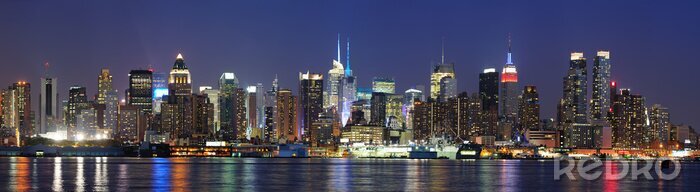 Fotobehang Panoramisch zicht op Manhattan