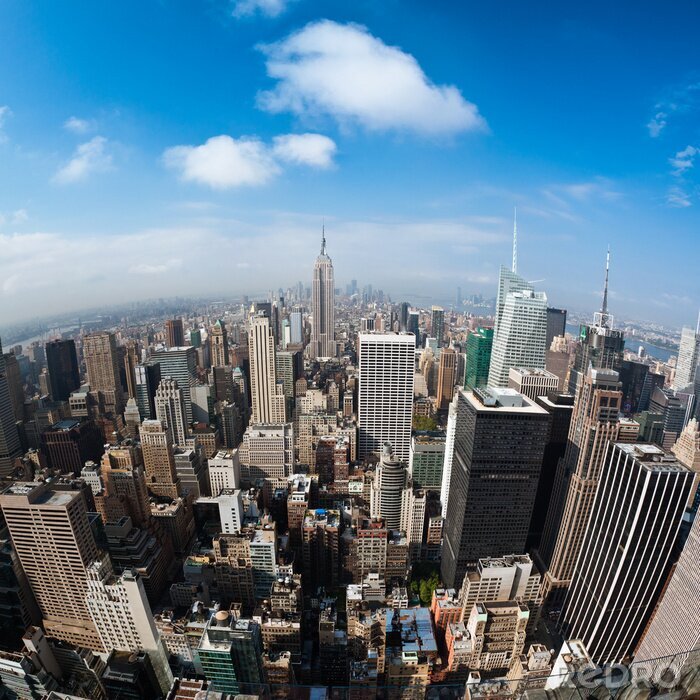 Fotobehang Panoramisch zicht op New York