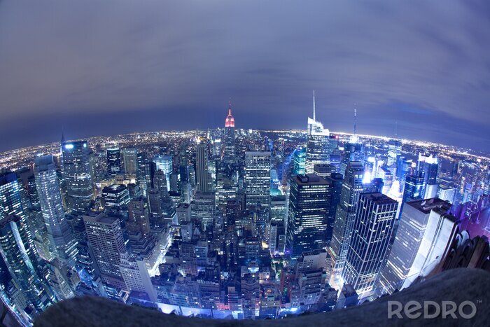 Fotobehang Panoramische ansichtkaart van New York