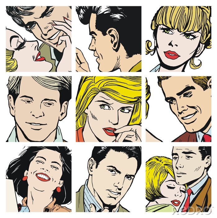 Fotobehang Pareja de enamorados