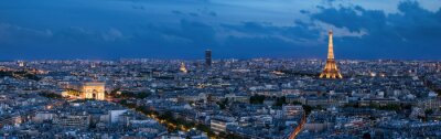 Parijs bij nacht aan de skyline
