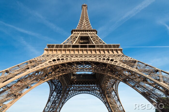 Fotobehang Parijs Eiffeltoren en de hemel