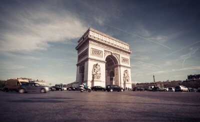 Parijs en de Arc de Triomphe