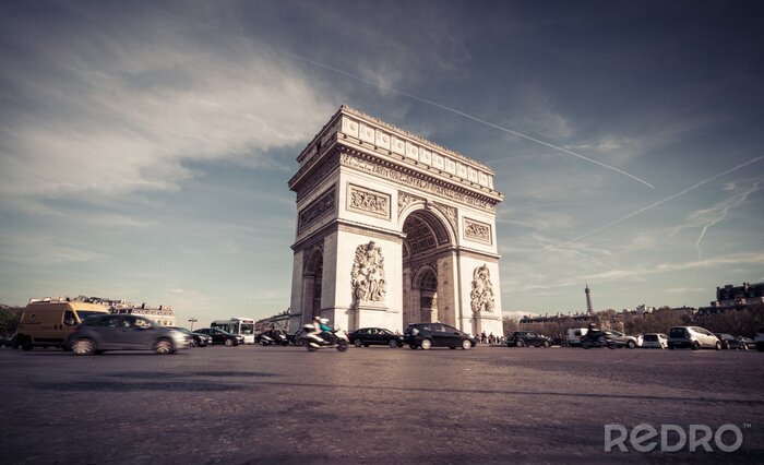 Fotobehang Parijs en de Arc de Triomphe