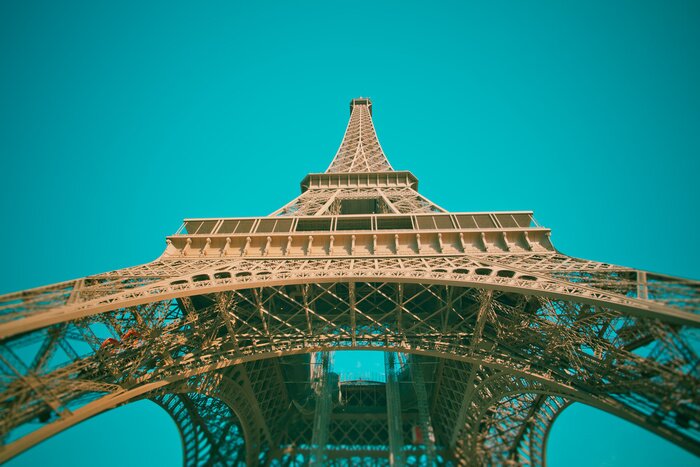 Fotobehang Parijs en de Eiffeltoren tegen de lucht