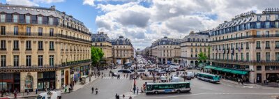 Fotobehang Parijs en de overvolle straat