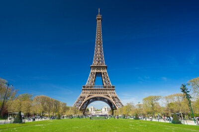 Fotobehang Parijs in de lente en de Eiffeltoren