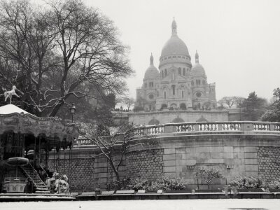 Fotobehang Parijs in de winter