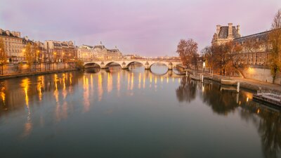 Fotobehang Parijs rivier en brug