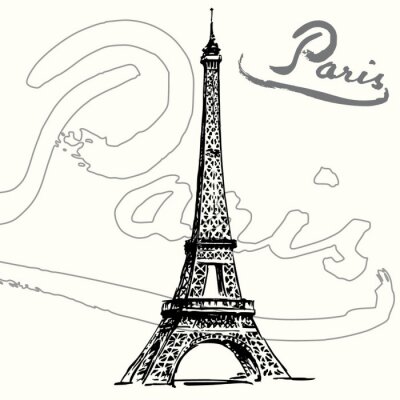 Parijs vintage Eiffeltoren