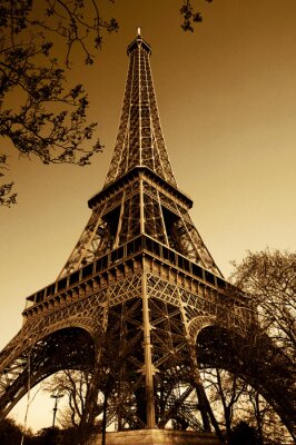 Parijse Eiffeltoren vintage