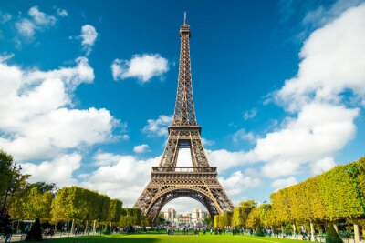 Fotobehang Park voor de Eiffeltoren in Parijs