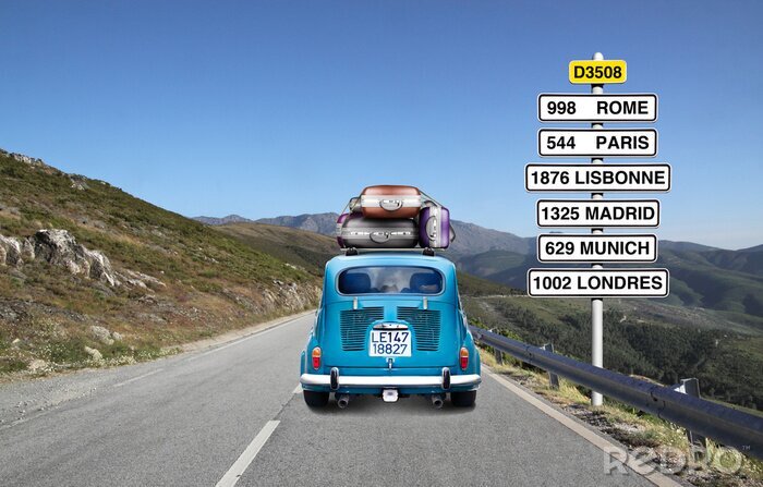 Fotobehang Partir en voyage