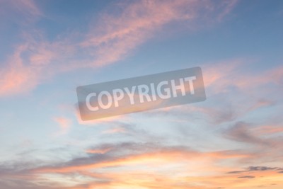 Fotobehang Pastelkleurige lucht bij zonsondergang