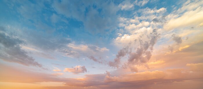 Fotobehang Pastelkleurige wolken in de lucht