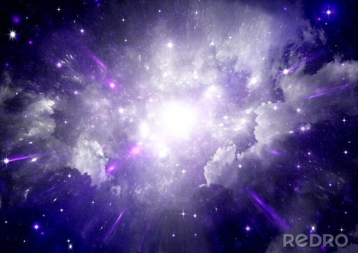 Fotobehang Patroon met een galaxy