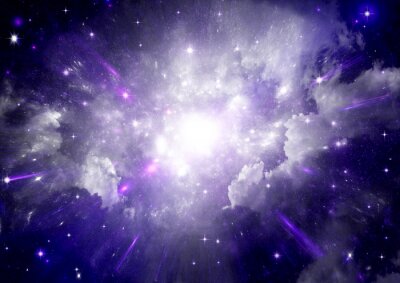 Fotobehang Patroon met een galaxy