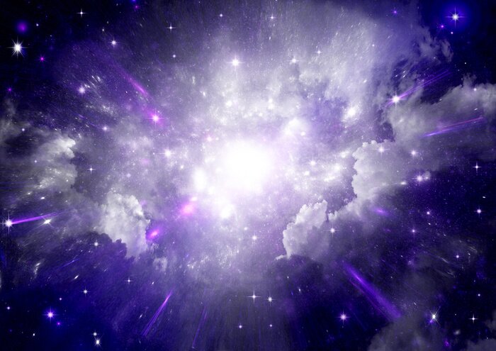 Fotobehang Patroon met een galaxy