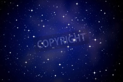 Fotobehang Patroon met sterren aan de nachtelijke hemel