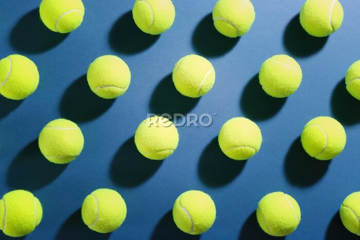 Fotobehang Patroon met tennisballen
