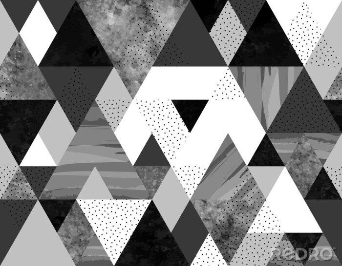 Fotobehang Patroon van driehoeken met textuur