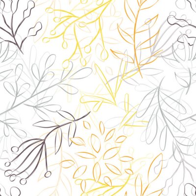 patroon van een gekleurde plant op een witte achtergrond, vectorillustratie