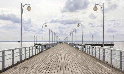 Fotobehang Pier aan de Oostzee
