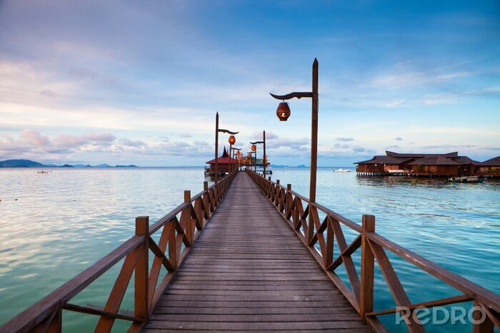 Fotobehang Pier in de zee