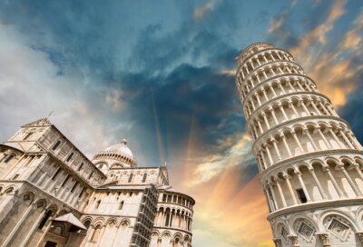 Fotobehang Pisa en het Plein van de wonderen in Toscane