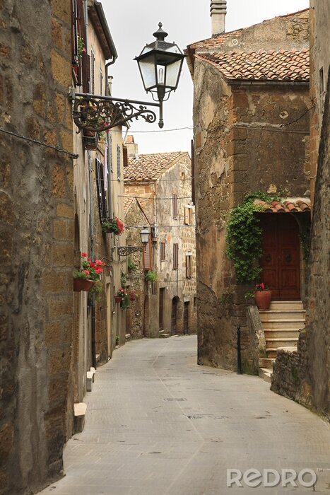 Fotobehang Pitigliano steegjes