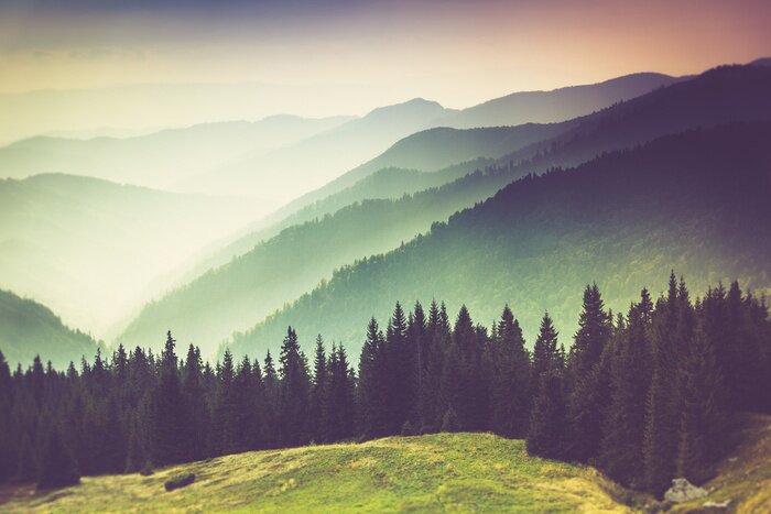 Fotobehang Pittoreske bergketens
