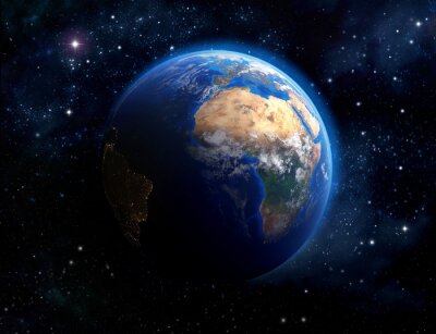 Fotobehang Planeet Aarde met Afrika