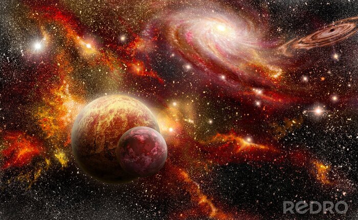Fotobehang Planeten in een galaxy