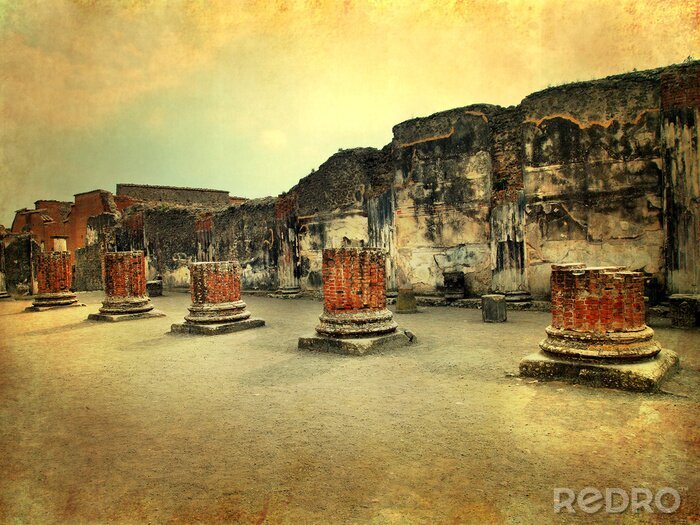 Fotobehang Pompei, Italië, artistieke versie