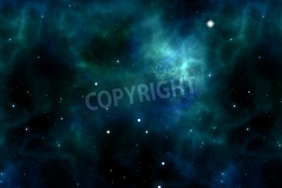 Fotobehang Poollicht in een sterrenhemel