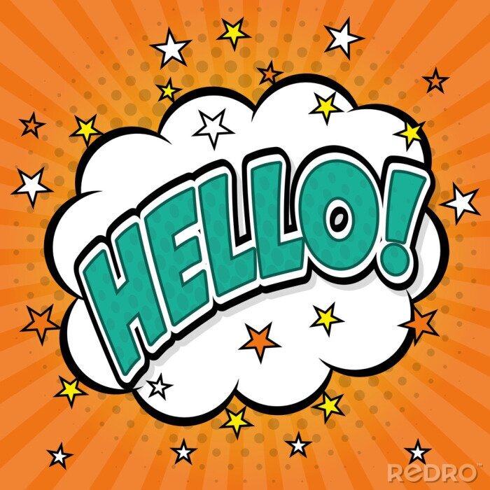 Fotobehang Pop art en komische ontwerp