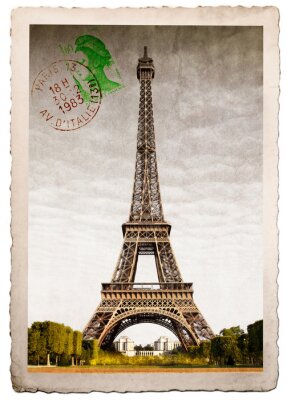 Fotobehang Postkaart uit Parijs